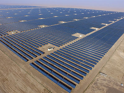 Estación de energía fotovoltaica 100MW en Jinchang Guoyuan